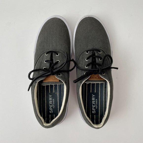 Men's Sperry Top-Sider Striper II Salt Washed Canvas Sneaker, Size 10.5 - Picture 4 of 8